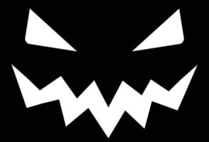 Scary face, simple Helloween background, evil, teeth, happy Helloween vector