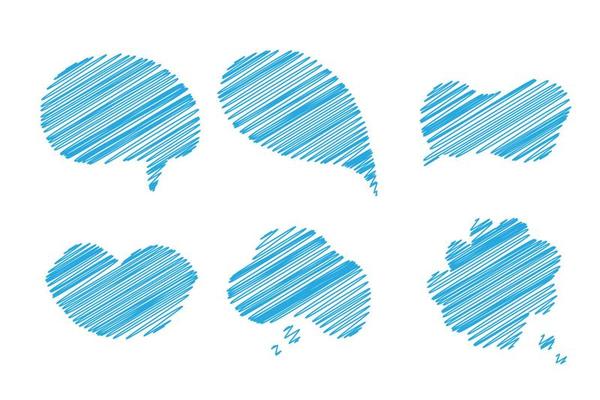 Empty speech bubble big set. Online chat clouds vector isolated on white background. Infographic elements for your design. Stock Vector Illustration