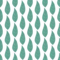 Leafs seamless pattern. Vector hand drawn botanical illustration. Pretty scandi style for fabric, textile, wallpaper. Digital paper in white background