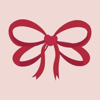 Red bow for present vector