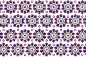 Seamless geometric pattern, islamic motif . Colorful Arabic ornaments. Mandala. Patterns for fabrics, packaging, wallpaper. Vector illustration on white background