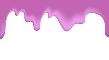 Vector Illustration with Dripping Pink Glaze. Abstract 3d Food Background. Border of hot chocolat texture.