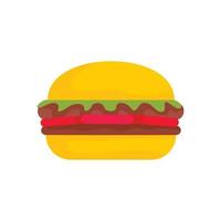 Fresh burger icon, flat style vector