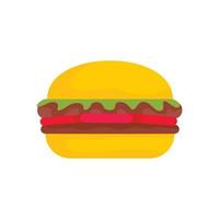 Fresh burger icon, flat style vector