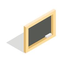 Board with chalk icon, isometric 3d style vector