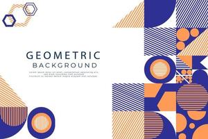 Flat geometric shapes wallpaper, various shapes and line abstract flat geometric background vector