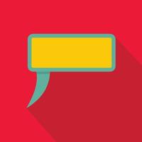 Speech bubble icon, flat style. vector