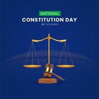 Constitution Day of India and National Constitution Day vector