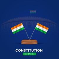 Constitution Day of India and National Constitution Day vector