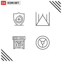 Universal Icon Symbols Group of 4 Modern Filledline Flat Colors of medical printing islamabad pakistan mosque mechanics Editable Vector Design Elements