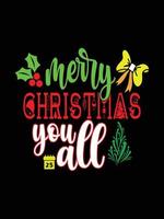 Christmas lettering typography apparel Vintages christmas tshirt design christmas merchandise designs vector