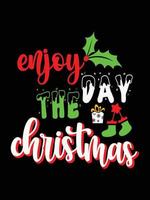 Christmas lettering typography apparel Vintages christmas tshirt design christmas merchandise designs vector