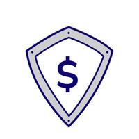 Shield Icon. Investment trade vector icon. Financial crypto concept illustration. Concept of financial success and investment