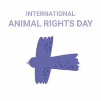 pancarta vectorial del día de los derechos de los animales. concepto del día internacional de los derechos de los animales vector