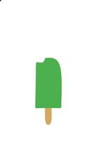 Mango ice cream.green color ice-cream vector