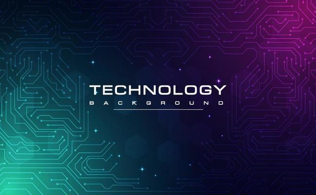 Digital technology blue green background, online cyber media algorithm, pink abstract wave futuristic circuit tech, innovation future, internet network connection, Ai big data, dot illustration vector