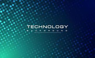 Digital technology blue green background, online cyber media algorithm, dark abstract wave futuristic circuit tech, innovation future, internet network connection, Ai big data, dot illustration vector