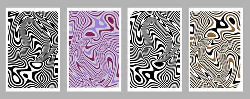 collection of abstract optical art vector