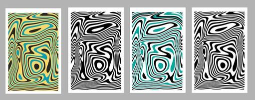 collection of abstract optical artt vector