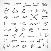 Vector set of hand drawn arrows, elements for presentation