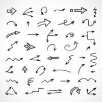 Vector set of hand drawn arrows, elements for presentation