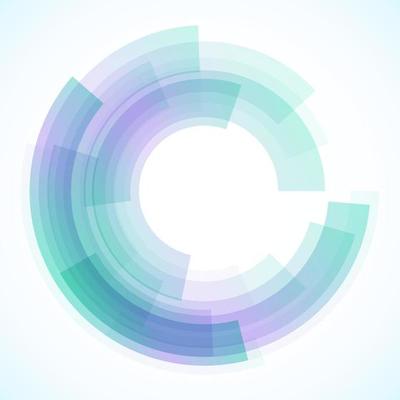 Geometric frame from circles, vector abstract background, wallpaper