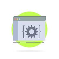 Api app coding developer software Flat Color Icon Vector