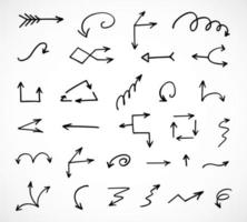 Vector set of hand drawn arrows, elements for presentation