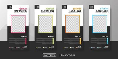 Modern Corporate Business Roll Up Banner Standee Template Vector Design, Abstract Creative X Banner, Pull Up Banner Layout for Advertisement, Ads, Exhibition, Display