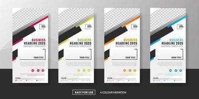 Modern Corporate Business Roll Up Banner Standee Template Vector Design, Abstract Creative X Banner, Pull Up Banner Layout for Advertisement, Ads, Exhibition, Display