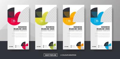 Modern Corporate Business Roll Up Banner Standee Template Vector Design, Abstract Creative X Banner, Pull Up Banner Layout for Advertisement, Ads, Exhibition, Display