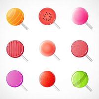 Candy collection, vector set of sweets, dragee, lollipop