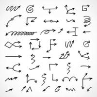 Vector set of hand drawn arrows, elements for presentation