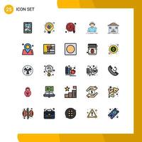 Set of 25 Modern UI Icons Symbols Signs for music listen solution headphones water hose Editable Vector Design Elements