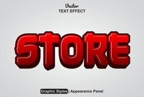 store text effect with graphic style and editable. vector