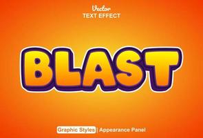 text blast effect with graphic style and editable. vector