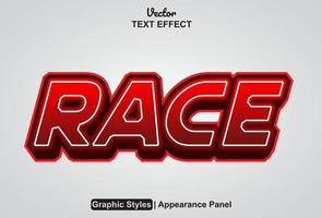 race text effect with graphic style and editable. vector