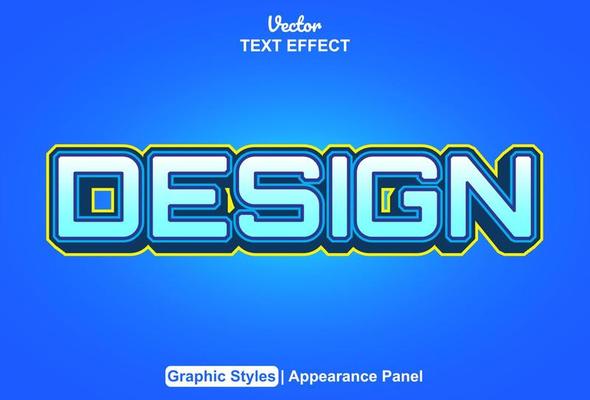 design text effect with graphic style and editable.