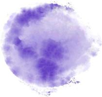 Abstract modern hand painted design with violet color watercolor brushstroke isolated on transparent background. vector