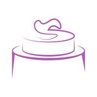 Cake icon logo design vector