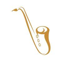 Saxophone logo icon design vector