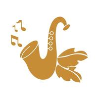 Saxophone logo icon design vector