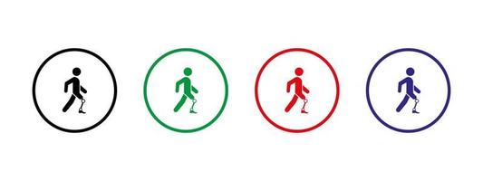 A man with a prosthesis. A disabled person with a prosthesis. A simple icon. Vector. vector