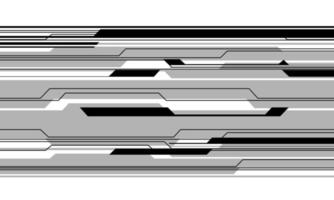 circuito de línea gris negro abstracto ciber geométrico en blanco diseño moderno tecnología futurista vector de fondo