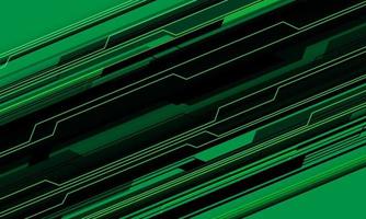 Abstract black line circuit cyber geometric slash dynamic on green design modern futuristic technology background vector