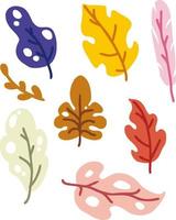 vector illustration of flower set with various colors on white background