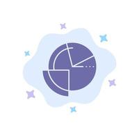 Analysis Chart Data Diagram Monitoring Blue Icon on Abstract Cloud Background vector
