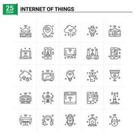 25 Internet Of Things icon set vector background