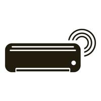 Smart air conditioner icon, simple style vector