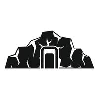 Coal industry mine icon, simple style vector